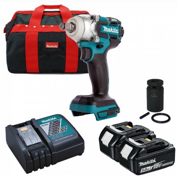 Makita DTW285TX2 18v LXT Brushless 1/2" Impact Wrench with 2x 5.0Ah Batteries