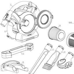 Black & Decker FHV1200B spare parts