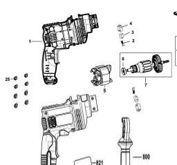 Black & Decker TP550 spare parts