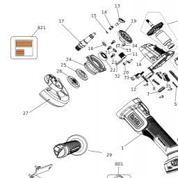 Black & Decker BCG6L8F1S spare parts