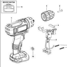 Black & Decker BDCDC18 spare parts