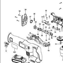 Black & Decker BDCR18 RECIPROCATING SAW spare parts