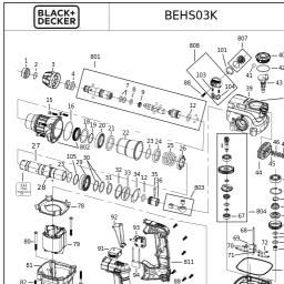 Black & Decker BEHS03 spare parts