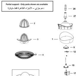 Black & Decker BFCJ300 JUICER spare parts