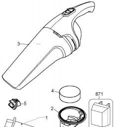 Black & Decker CHV7202 DUSTBUSTER spare parts