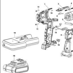 Black & Decker EGBL148 HAMMER DRILL spare parts