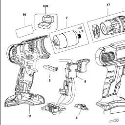 Black & Decker EPC14 CORDLESS DRILL spare parts