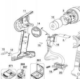 Black & Decker FS12PS Cordless Drill spare parts