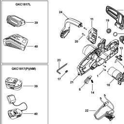 Black & Decker GKC1817L CHAINSAW spare parts