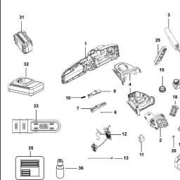Black & Decker GKC3630L CHAINSAW spare parts