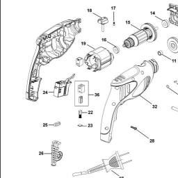Black & Decker HD5513KA40 DRILL spare parts