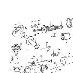 Black & Decker KG115 SMALL ANGLE GRINDER spare parts