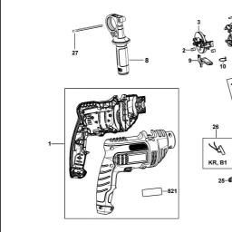 Black & Decker KR604RE Hammer Drill spare parts