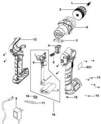 Black & Decker LDX172 CORDLESS DRILL spare parts