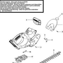 Black & Decker NHT518 C'less Hedgetrimmer spare parts