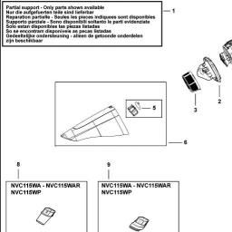 Black & Decker NVC115WP spare parts