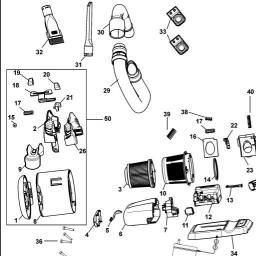 Black & Decker PD1420LR DUSTBUSTER spare parts