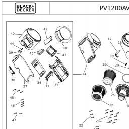 Black & Decker PV1200AV05 spare parts