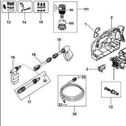 Black & Decker PW1300P PRESSURE WASHER spare parts