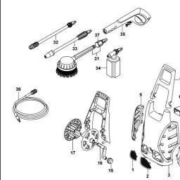 Black & Decker PW1700SPM PRESSURE WASHER spare parts