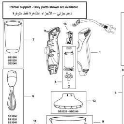 Black & Decker SB3200 BLENDER spare parts