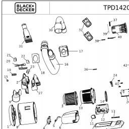 Black & Decker TPD1420BK spare parts