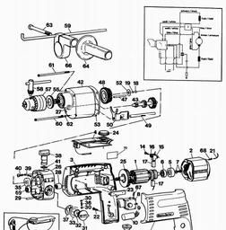 Black & Decker D302E HAMMER DRILL spare parts