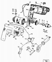 Black & Decker D160 DRILL spare parts