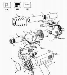 Black & Decker SR110E HEATGUN spare parts