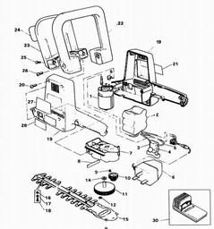Black & Decker CH330 C'LESS HEDGETRIMMER spare parts