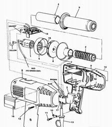 Black & Decker BD1610E HEATGUN spare parts