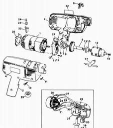 Black & Decker BD144R HAMMER DRILL spare parts