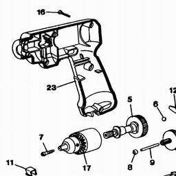 Black & Decker 9045 CORDLESS DRILL spare parts