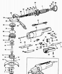 Black & Decker P5402 ANGLE GRINDER spare parts