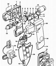 Black & Decker SC525R CORDLESS DRILL spare parts