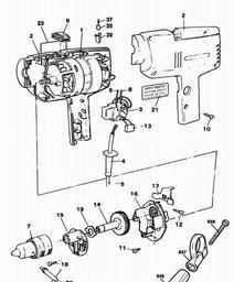 Black & Decker BD502 DRILL spare parts