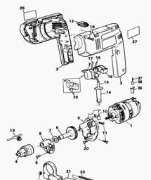 Black & Decker BD551 DRILL spare parts