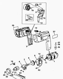 Black & Decker BD552 DRILL spare parts