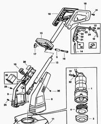 Black & Decker GL575C STRING TRIMMER spare parts