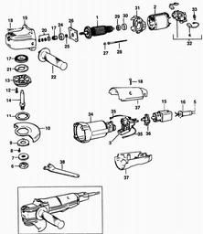 Black & Decker P5413B ANGLE GRINDER spare parts