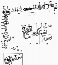 Black & Decker P5404B ANGLE GRINDER spare parts