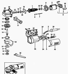 Black & Decker P5504 ANGLE GRINDER spare parts
