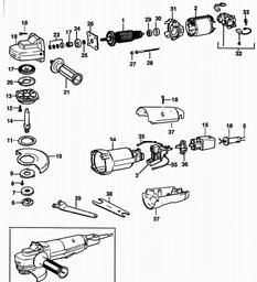 Black & Decker P5426 ANGLE GRINDER spare parts