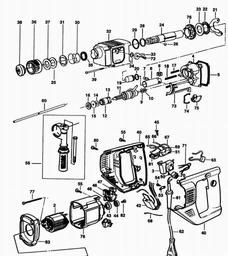 Black & Decker P8025 ROTARY HAMMER spare parts