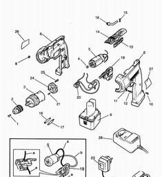Black & Decker BD9631 CORDLESS DRILL spare parts