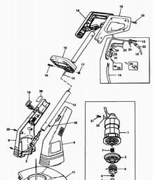 Black & Decker GL555 STRING TRIMMER spare parts