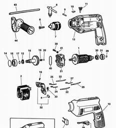 Black & Decker P2182 HAMMER DRILL spare parts