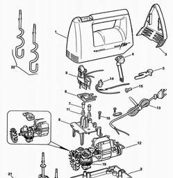 Black & Decker M175------B MIXER spare parts