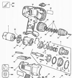 Black & Decker KC8482C CORDLESS DRILL spare parts
