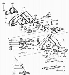 Black & Decker KW710 PLANER spare parts